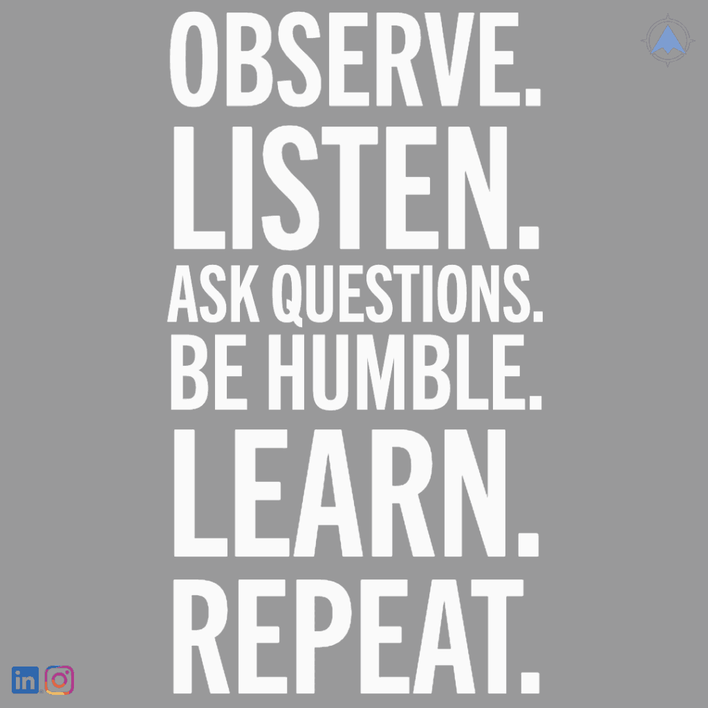 listen learn repeat creative courage