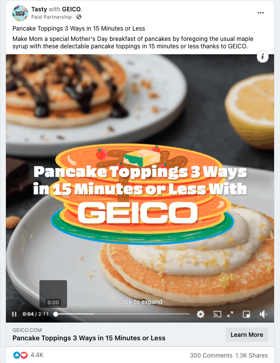 picture of image from company's social platform demonstrating how a company can win at content marketing